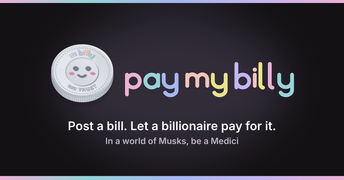 Create my profile · pay my billy